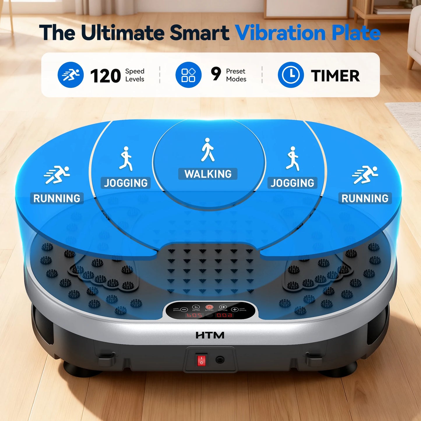 HTM Vibration Plate With Adjustable Speed 110V Home Fitness