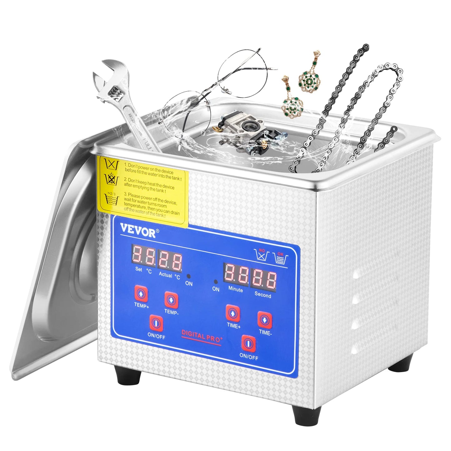 SucceBuy Ultrasonic Cleaner With Digital Timer For Jewelry