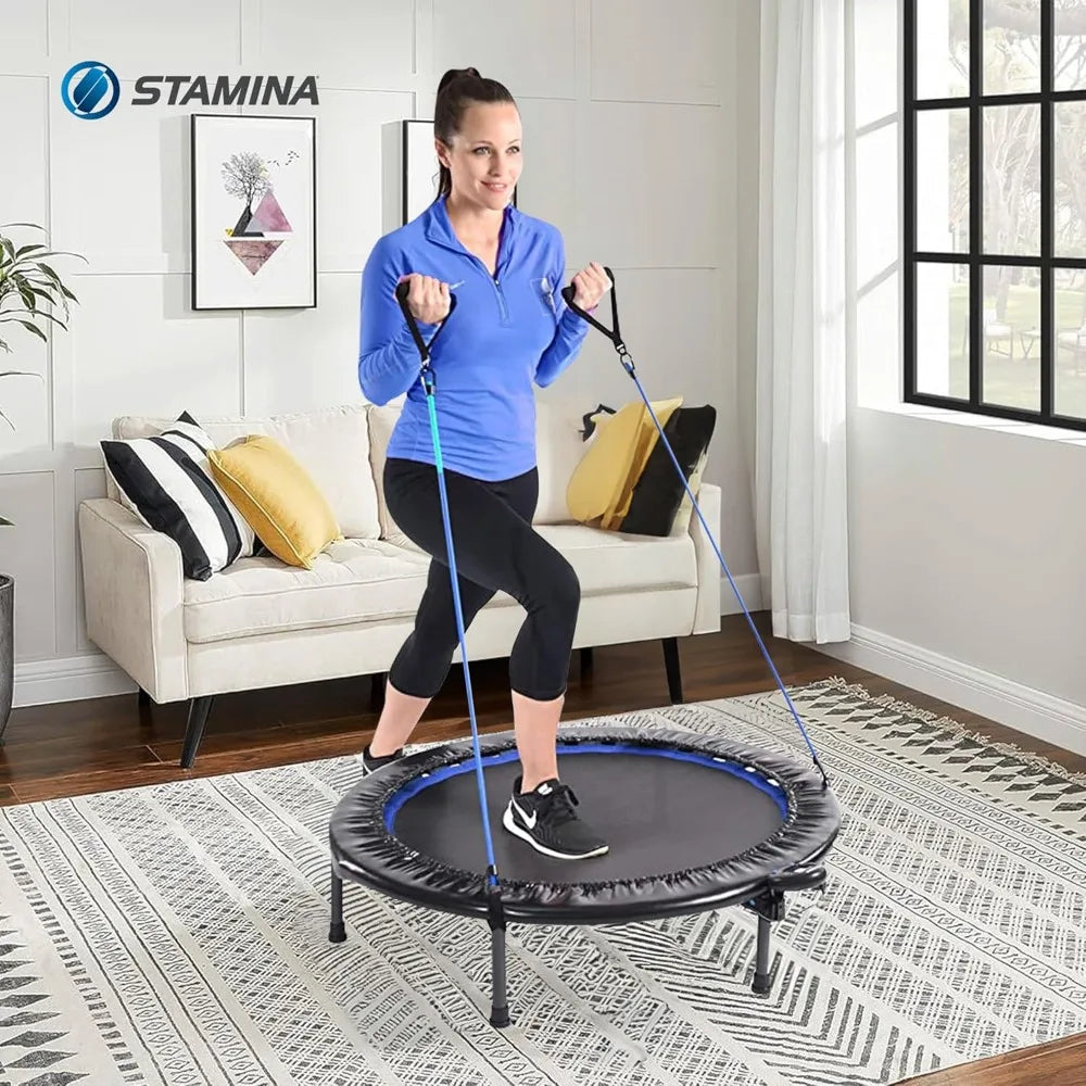 Foldable Mini Trampoline Rebounder With Smart Workout App