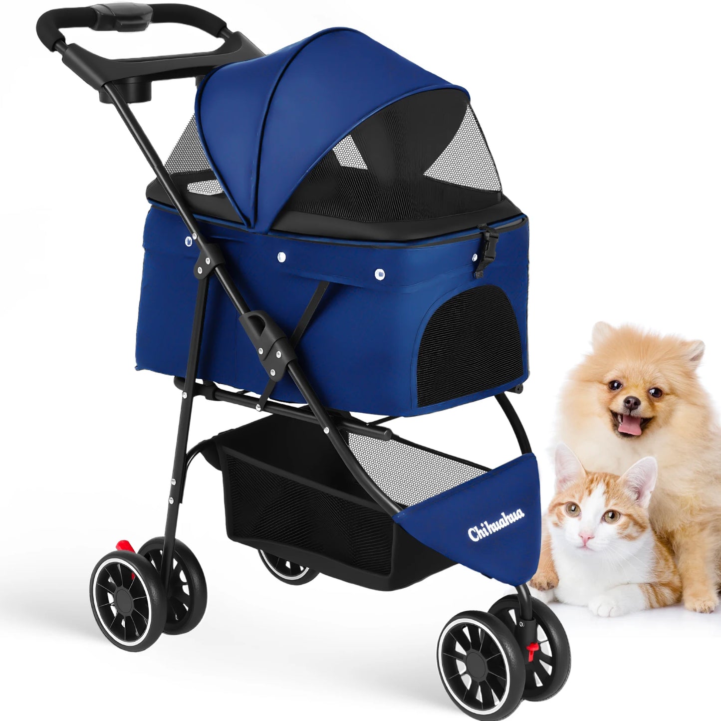 Chihuahua Pet Stroller Portable Foldable Dog Cat Carrier