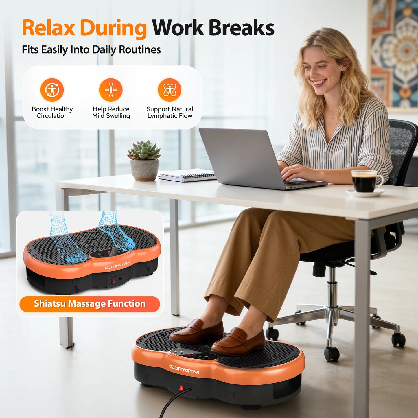 Vibration Plate Machine With Bluetooth Calorie Tracking