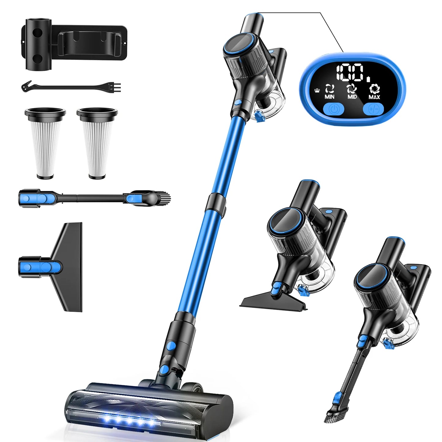 SUXIANGVAC Cordless Vacuum Cleaner 55KPa 8 In 1 Suction