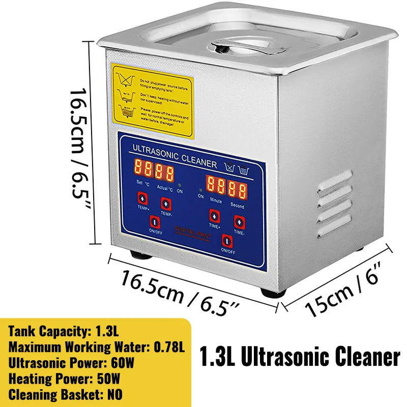 SucceBuy Ultrasonic Cleaner With Digital Timer For Jewelry