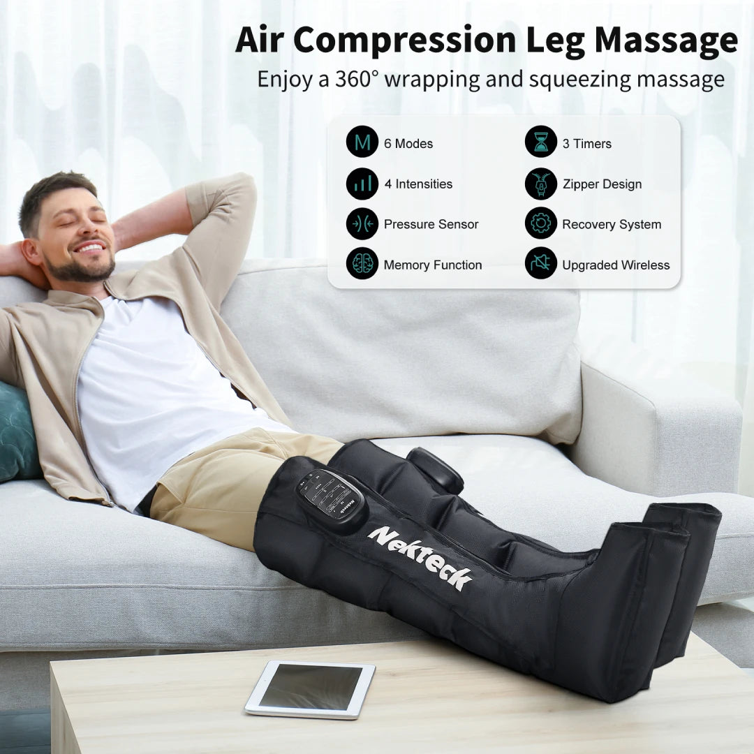 Nekteck Air Pressure Leg Massager Cordless Foot Boots
