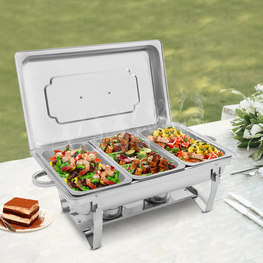 Stainless Steel Chafing Dish Buffet Set Rectangular Warmer
