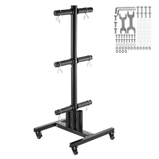 Weight Plate Rack Stand With Wheels 1000 Lb Capacity