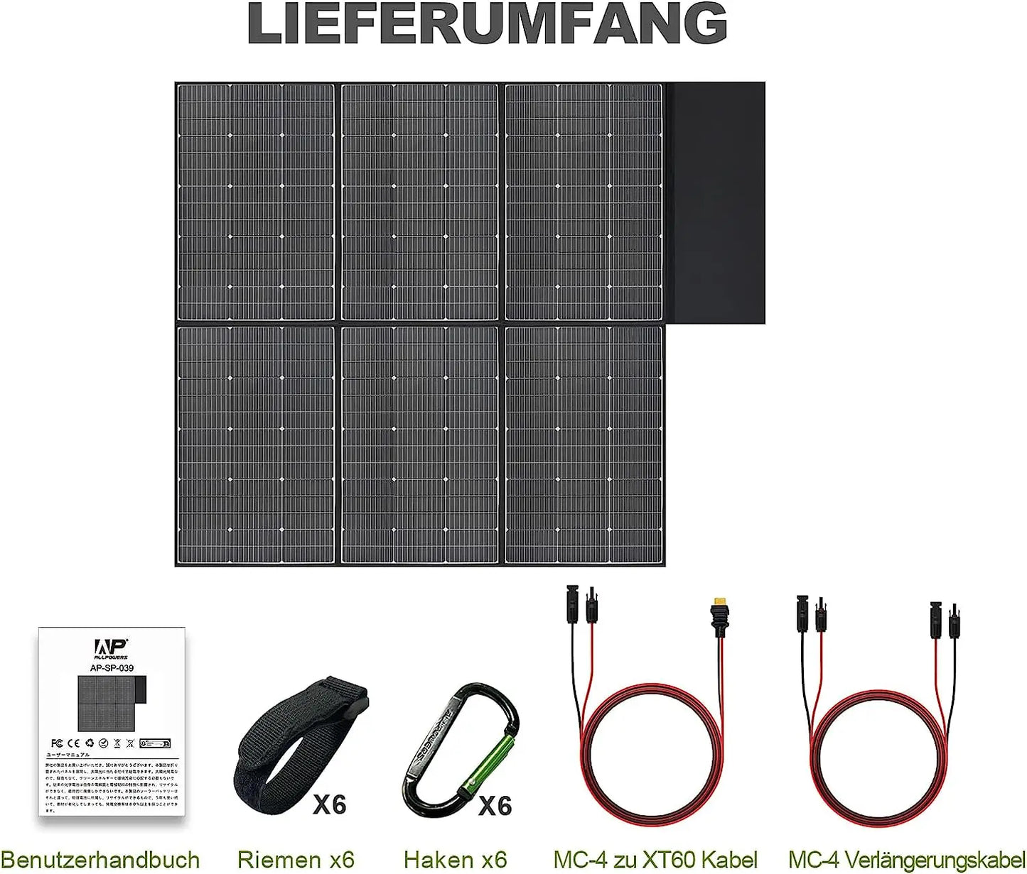 ALLPOWERS Foldable 600W Solar Panel Charger