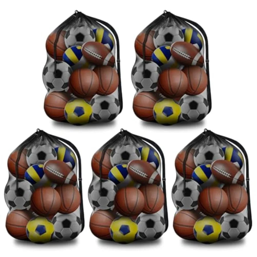 Sports Ball Bag Mesh With Adjustable Shoulder Strap