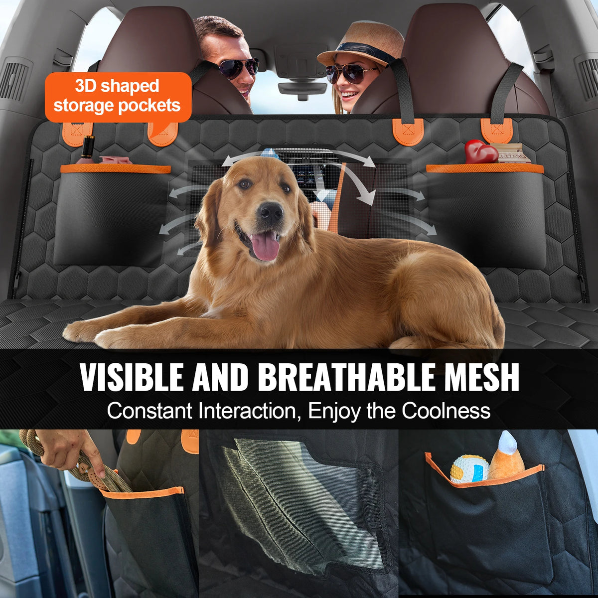 SucceBuy Back Seat Dog Extender With Mesh Window