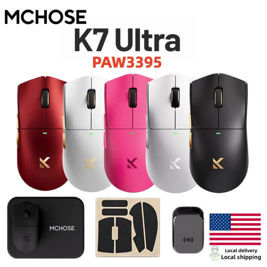 MCHOSE K7 Ultra Wireless Gaming Mouse With PAW3950 Sensor