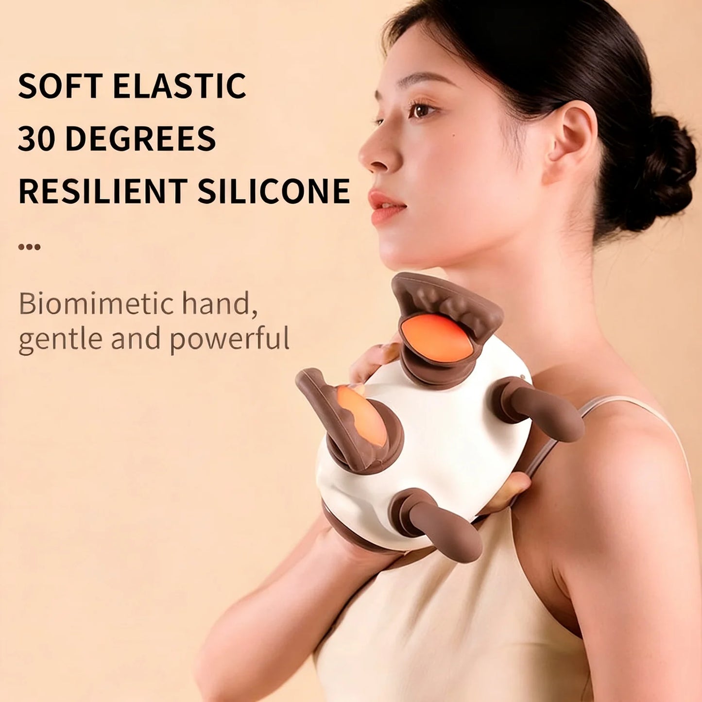 Wireless Heated Neck And Shoulder Massager 4D Kneading