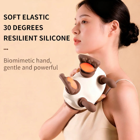 Wireless Heated Neck And Shoulder Massager 4D Kneading