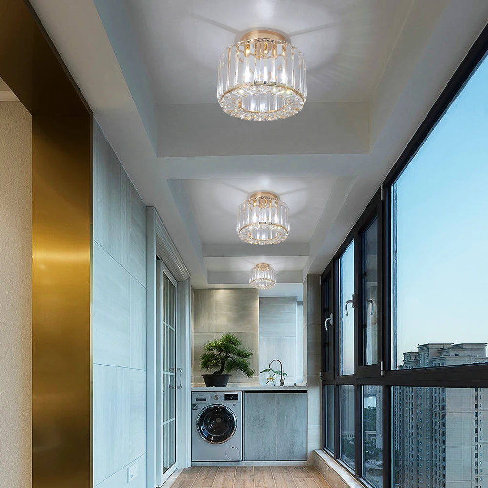 GreeLustr Modern LED Pendant Light Crystal Chandelier