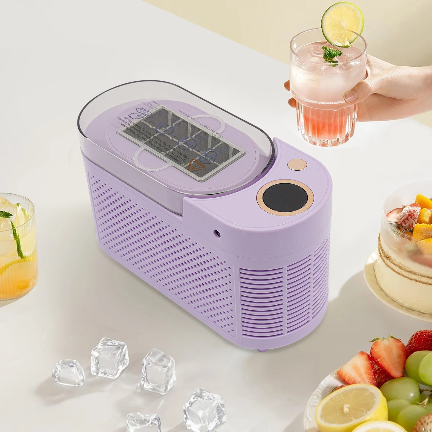 Bymaocar Portable Ice Maker For Kitchen And Car Use