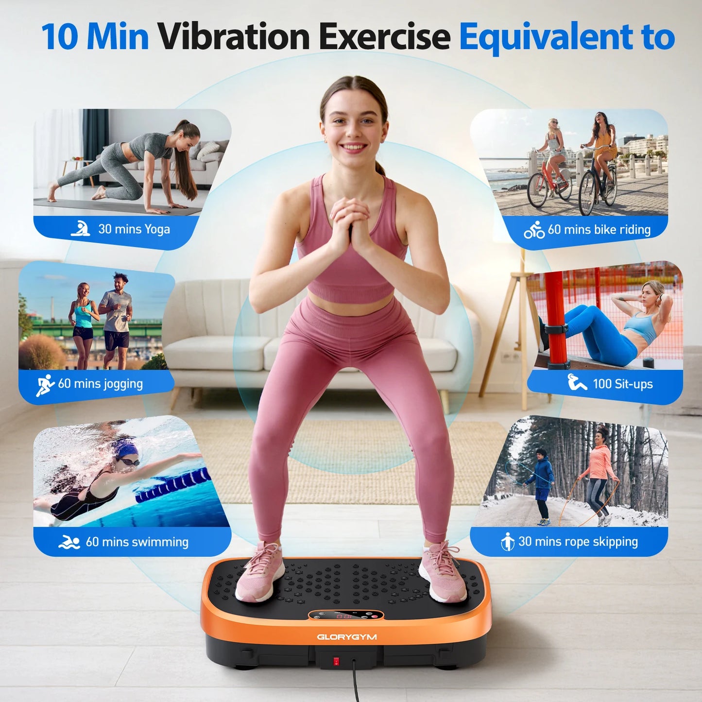 Vibration Plate Fat Burning Machine 330 Pound Capacity