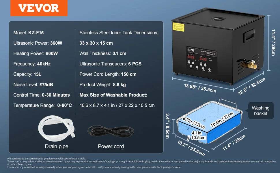 Succebuy Ultrasonic Dish Cleaner Portable Washer With Timer