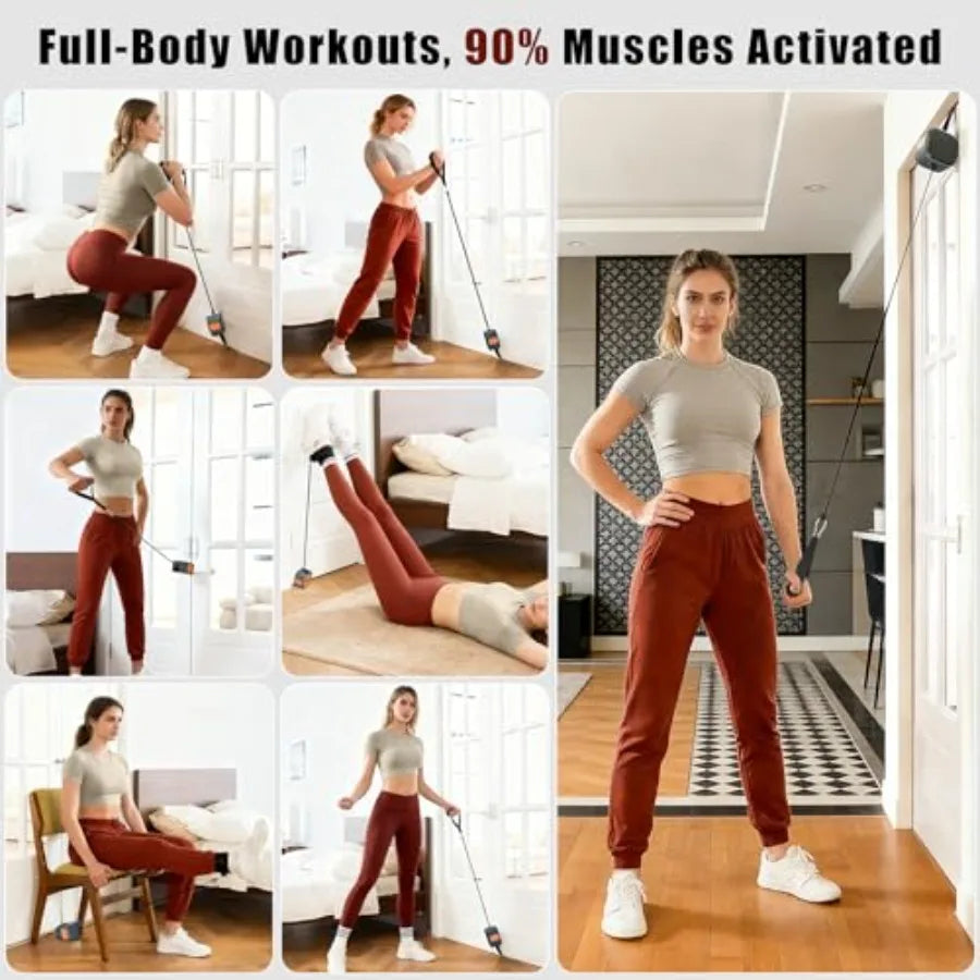 Resistance Bands With Fitness Bar Power Pump System