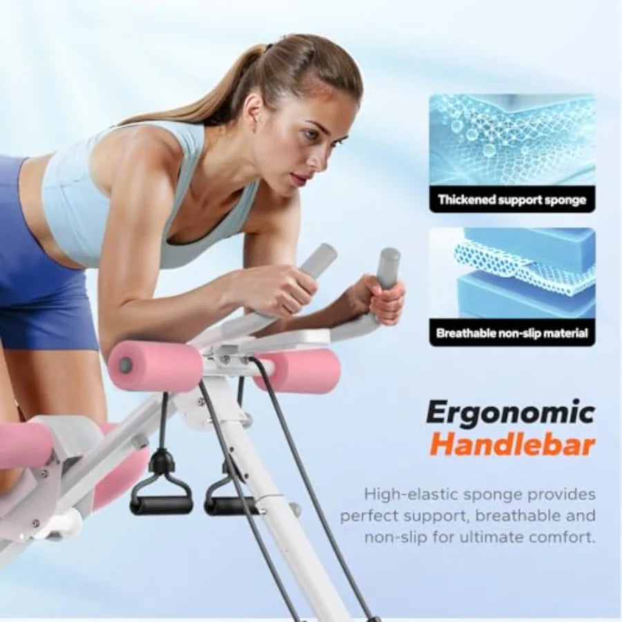 Foldable Adjustable Abdominal Trainer With Knee Protection