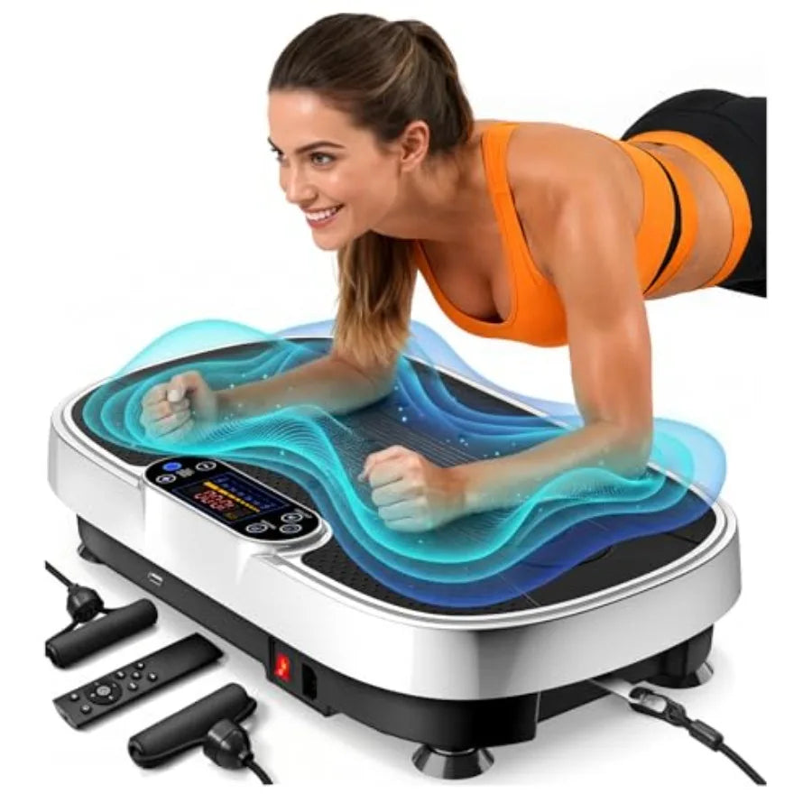 Home Gym Vibration Plate With Steel Frame 455-Lb Capacity