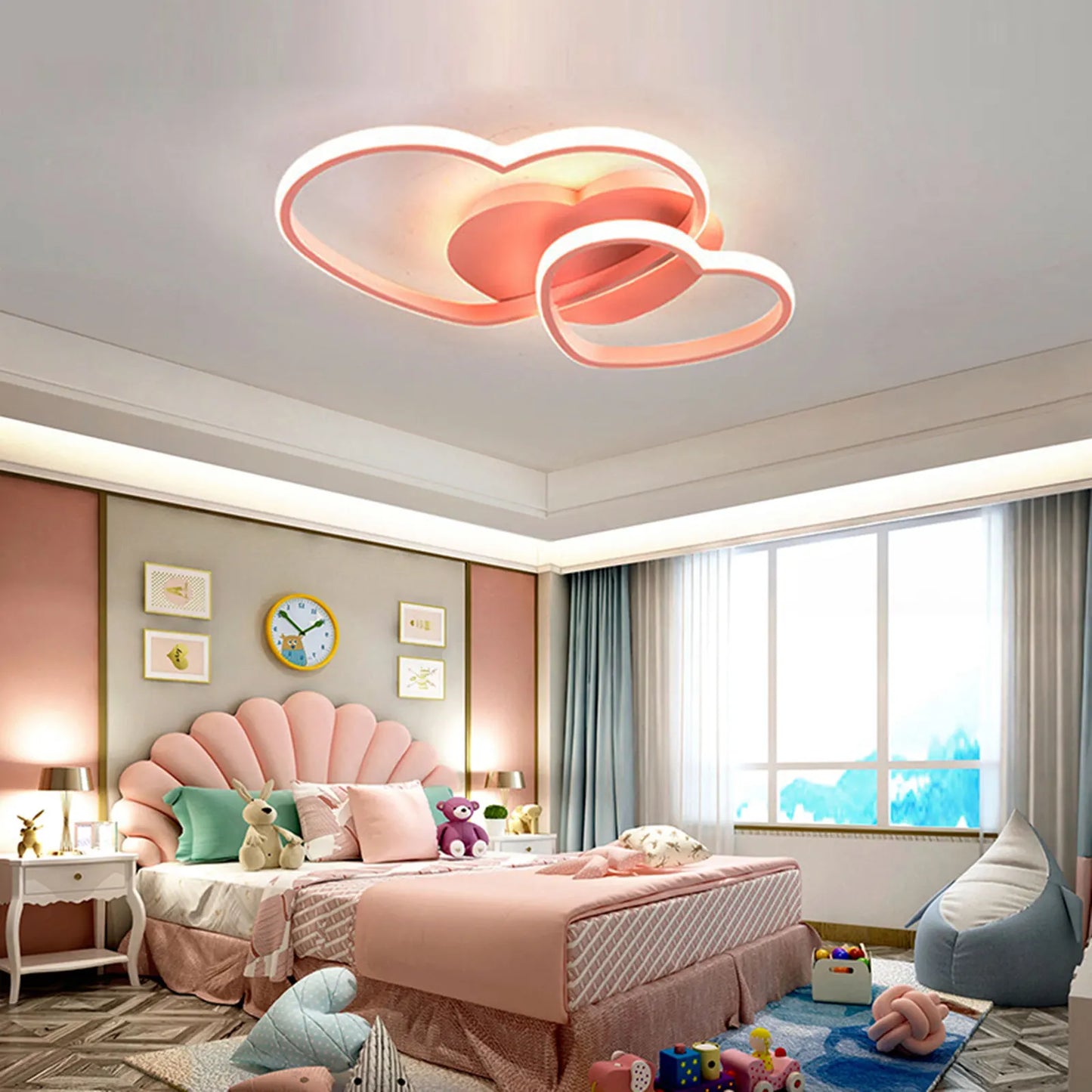 Heart Shape LED Ceiling Light 42W Dimmable with Remote
