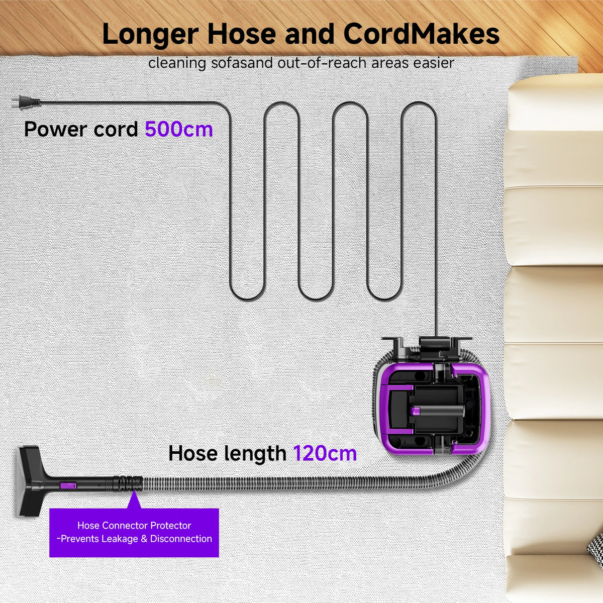 Honki 530W Handheld Wet Dry Carpet And Upholstery Cleaner
