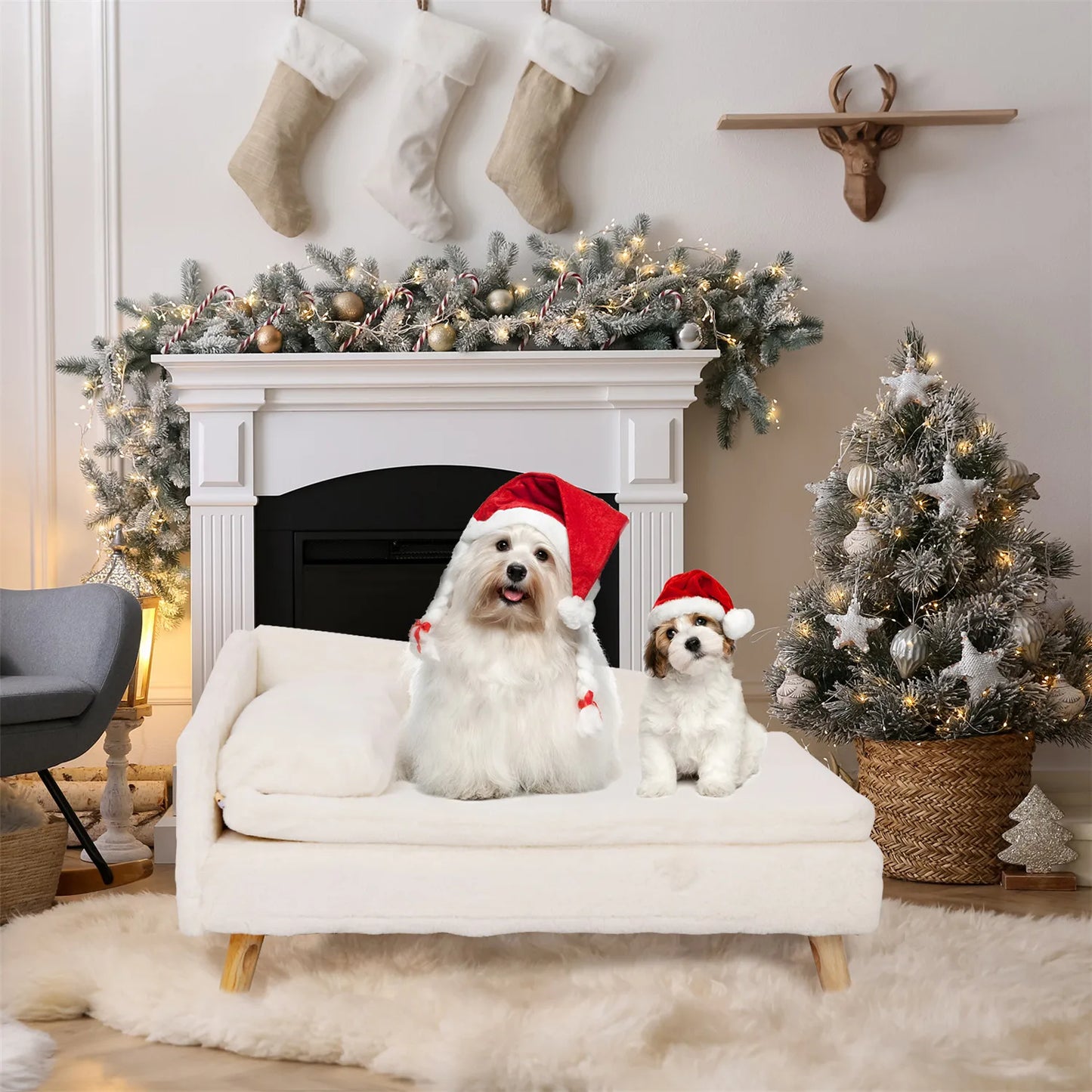 BINGOPAW Waterproof Pet Sofa Bed Raised Lounger