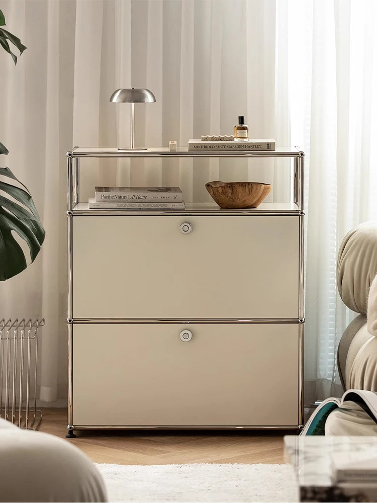 Bigcityfur Tv Stand Storage Cabinet Metal Corner Cabinet