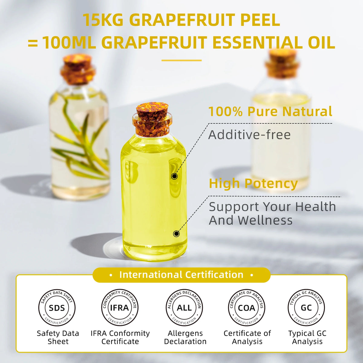 Hiqili Pure Grapefruit Essential Oil For Aromatherapy
