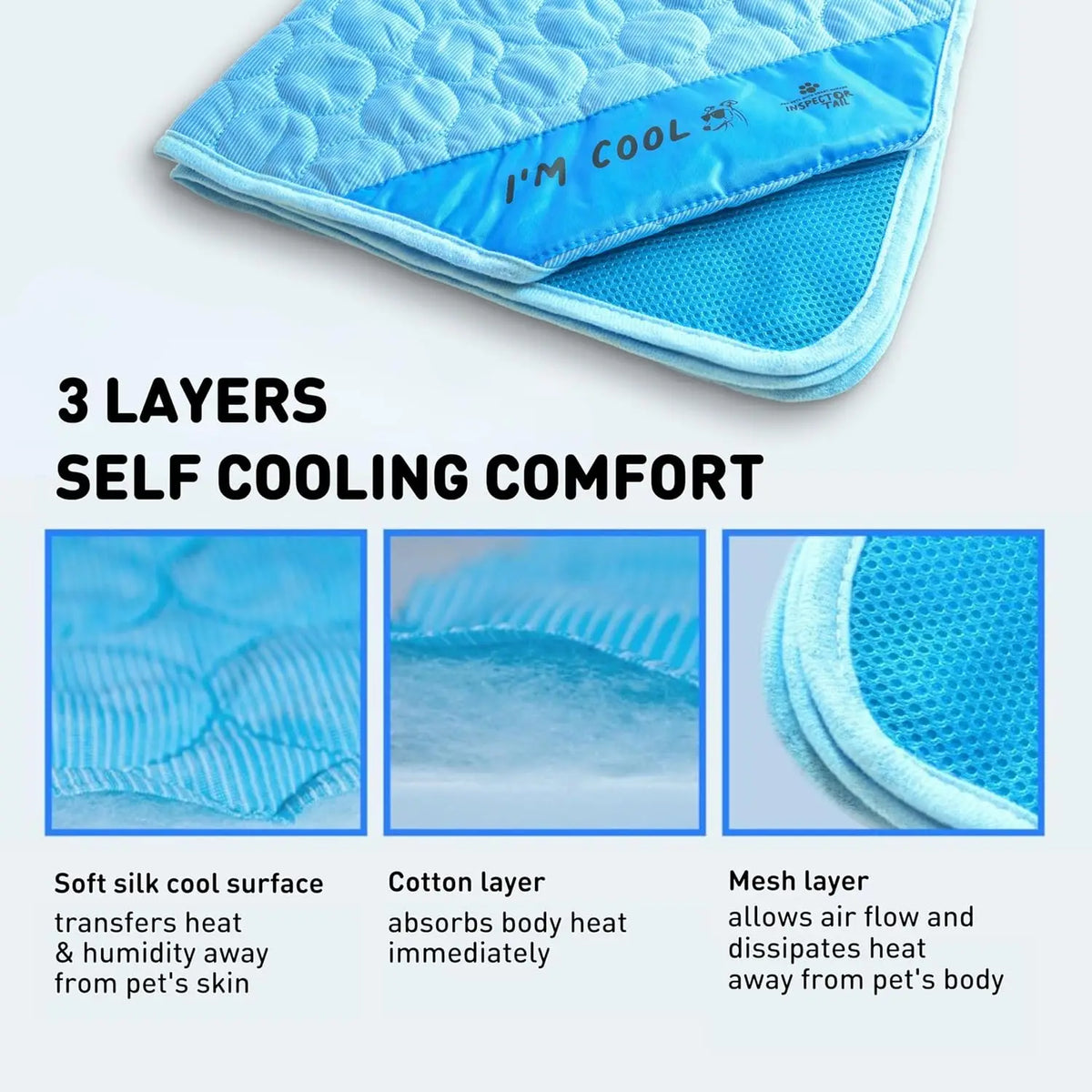 Washable Self Cooling Dog Mat For Indoor Use