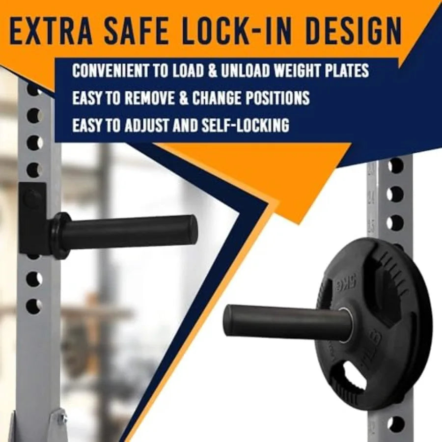 Heavy Duty Barbell J Hooks for 2x2 Power Racks
