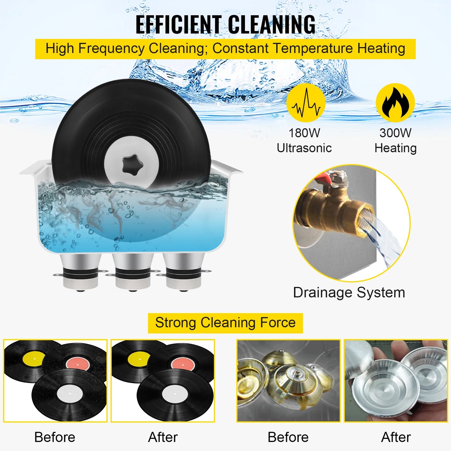 SucceBuy Ultrasonic Vinyl Record Cleaner Portable