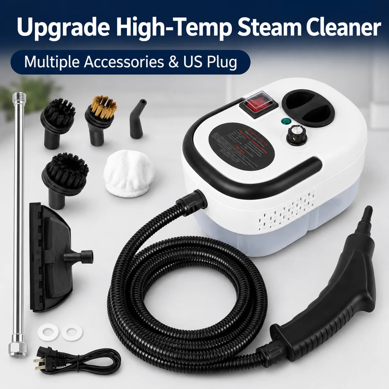 2500W High Power Steam Cleaner Handheld With Accessories