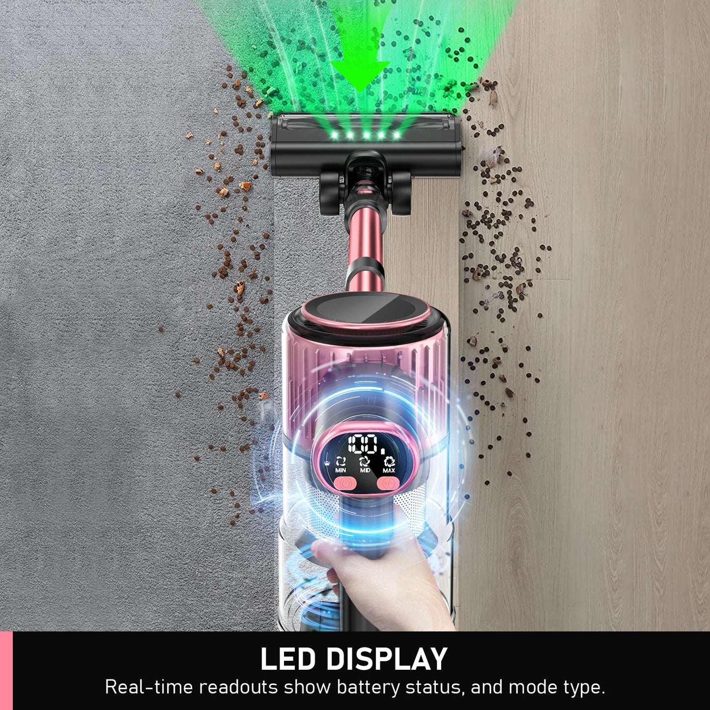 SUXIANGVAC Cordless Vacuum Cleaner 55KPa 8 In 1 Suction