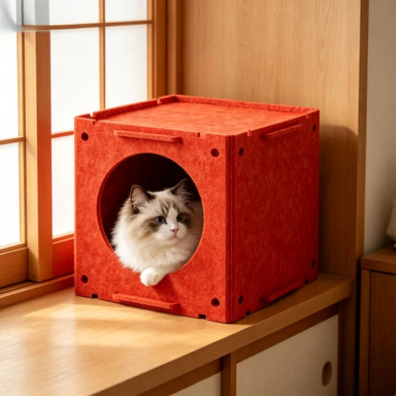 CZBNYX Enclosed Indoor Cat And Rabbit Hutch Bed