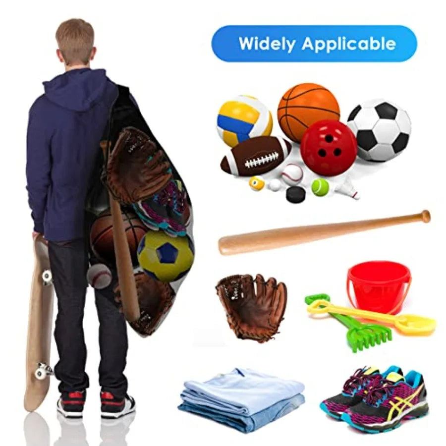 Sports Ball Bag Mesh With Adjustable Shoulder Strap