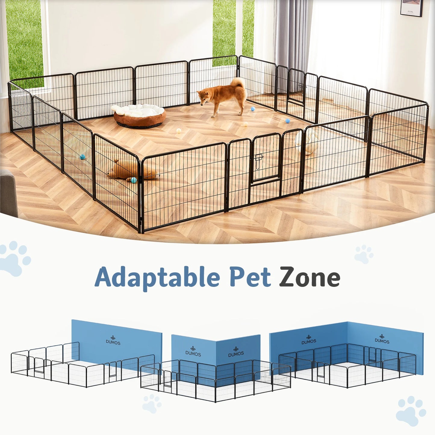 JHK Dog Playpen Foldable Outdoor Fence