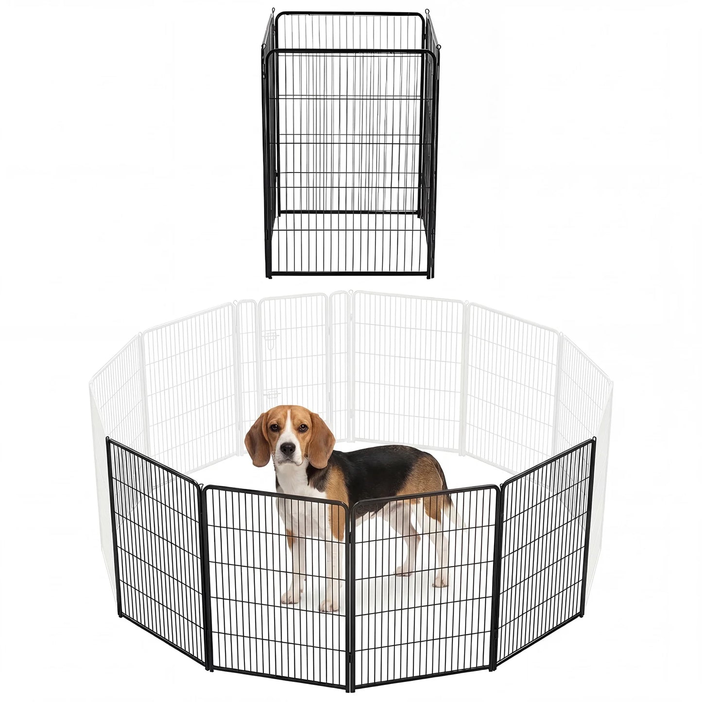 JHK Foldable Metal Dog Playpen 6 Panels