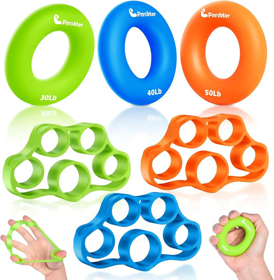 Silicone Hand Grip Strengthener Set For Forearm And Wrist