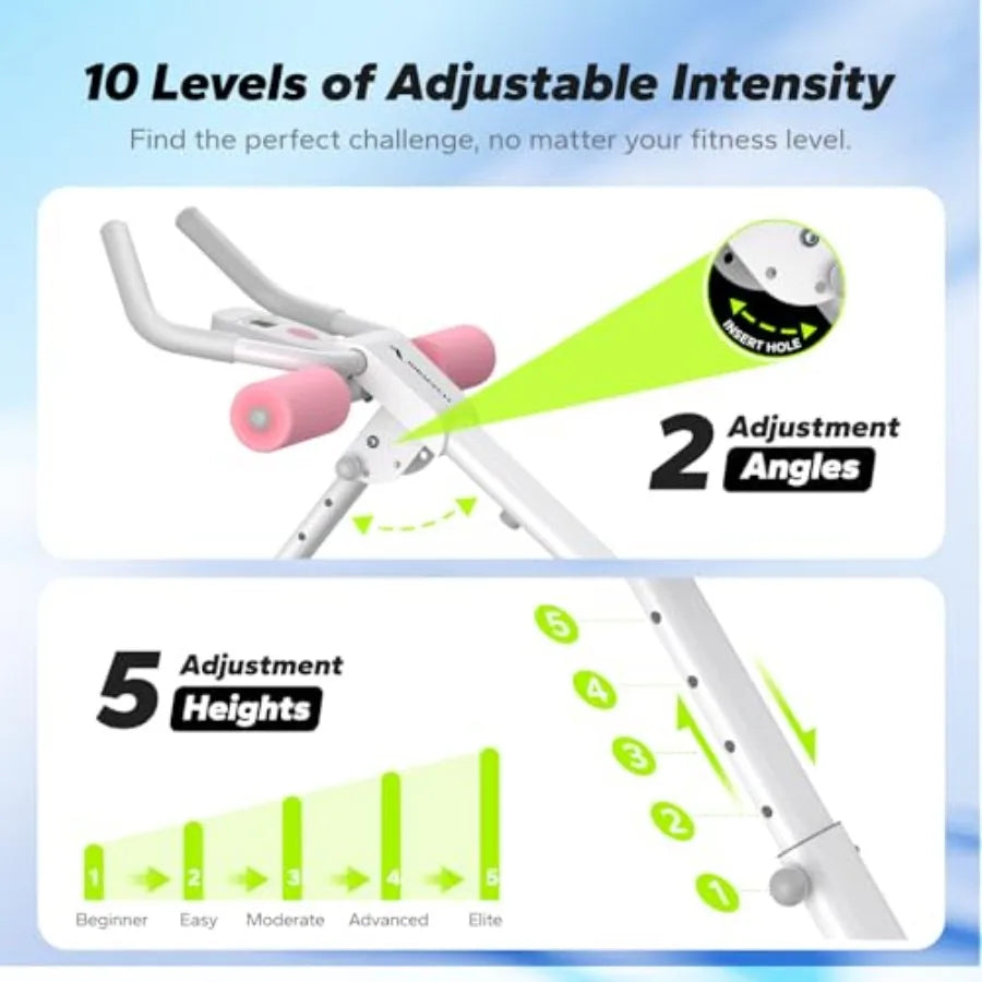 Foldable Adjustable Abdominal Trainer With Knee Protection