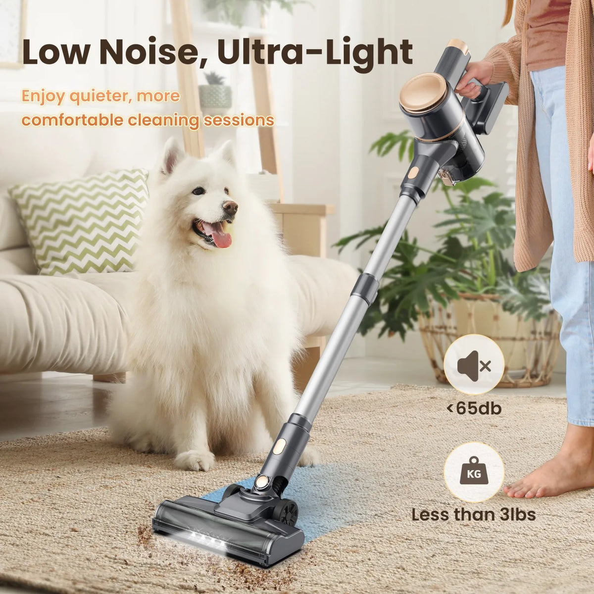 Yisora N8 Cordless Stick Vacuum Cleaner For Pet Hair