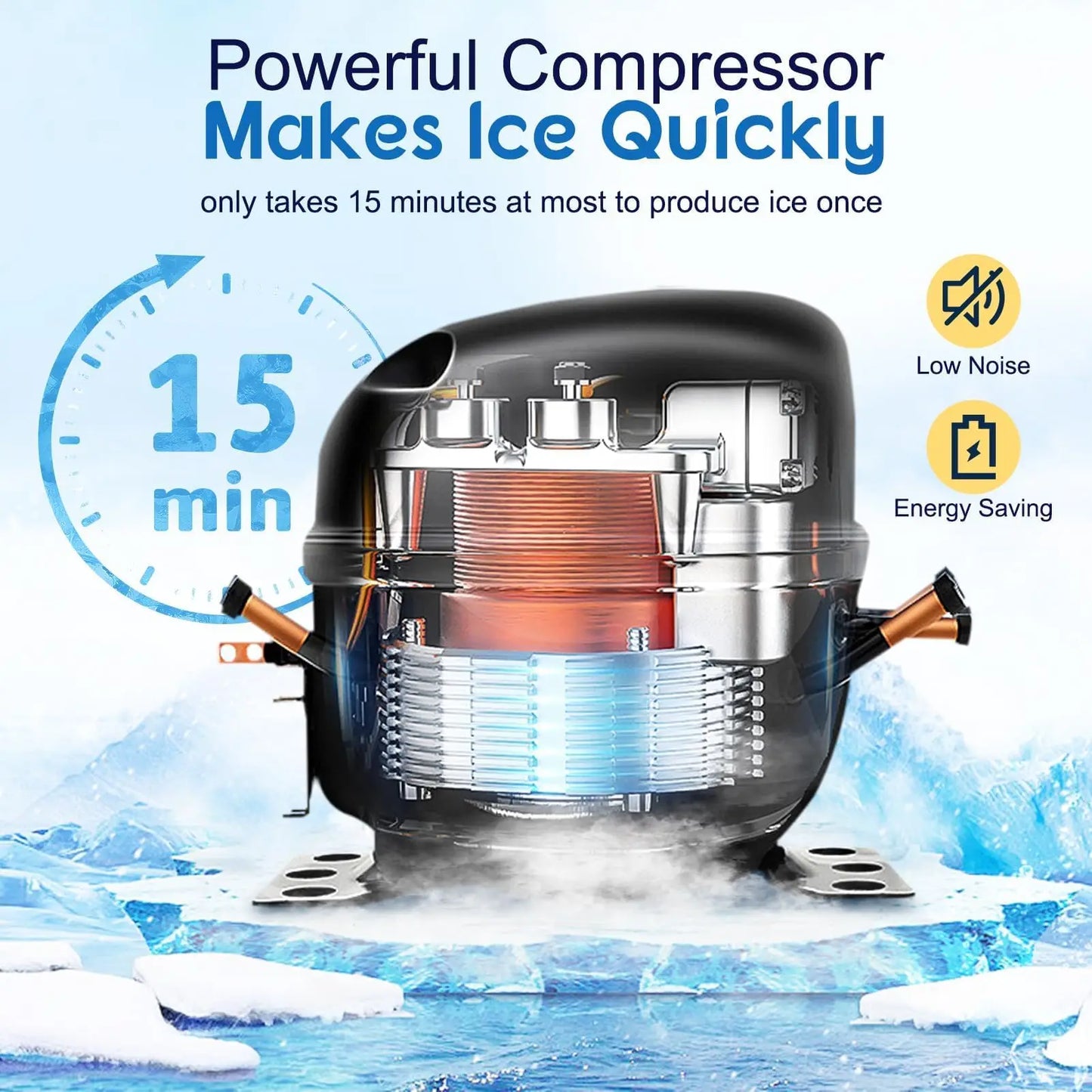 Commercial Stainless Steel Ice Maker With Auto Clean Digital