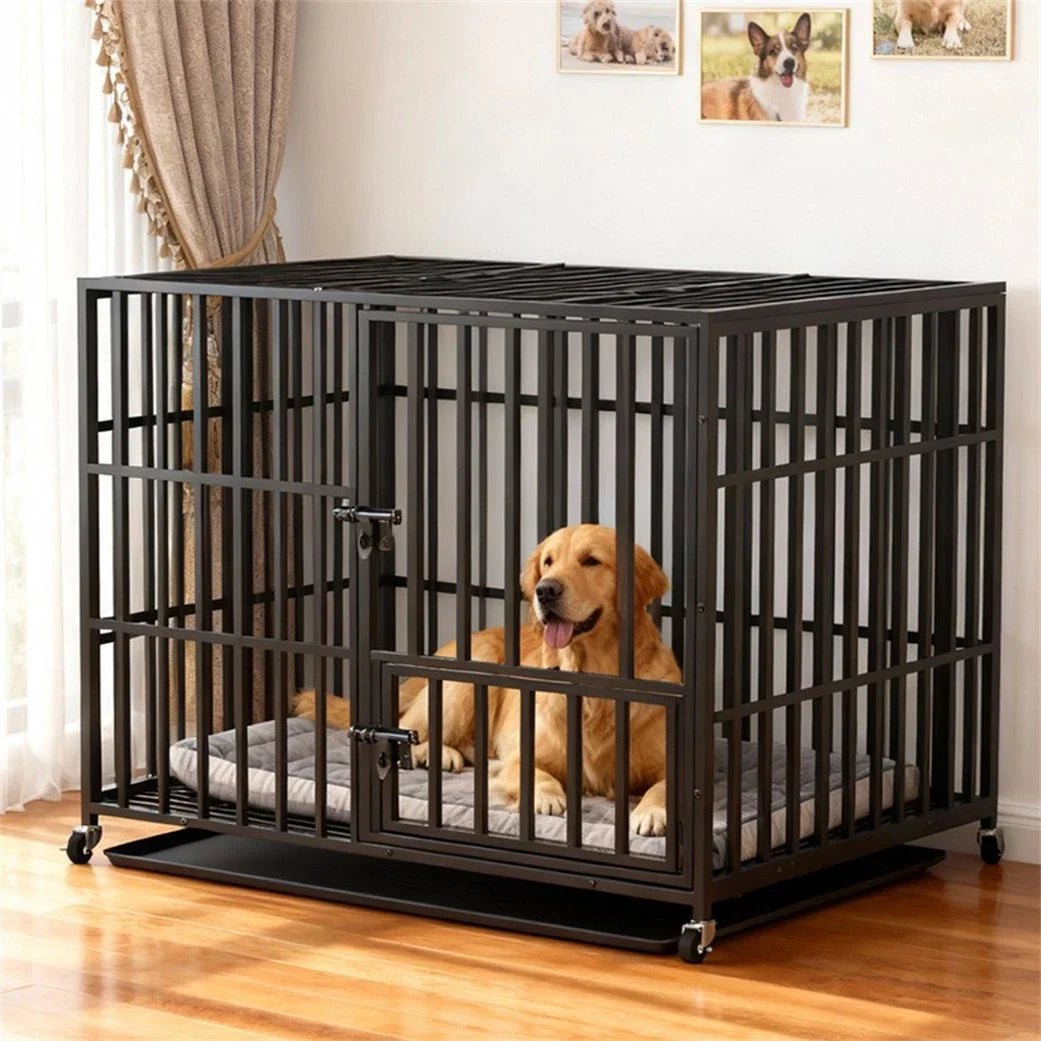 Bingopaw Heavy Duty Metal Dog Crate With Locks