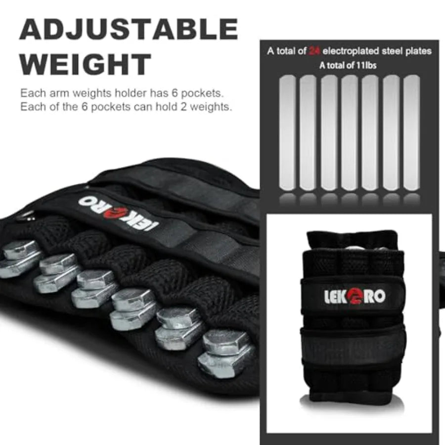 Ankle And Wrist Weights With Removable Steel Plates