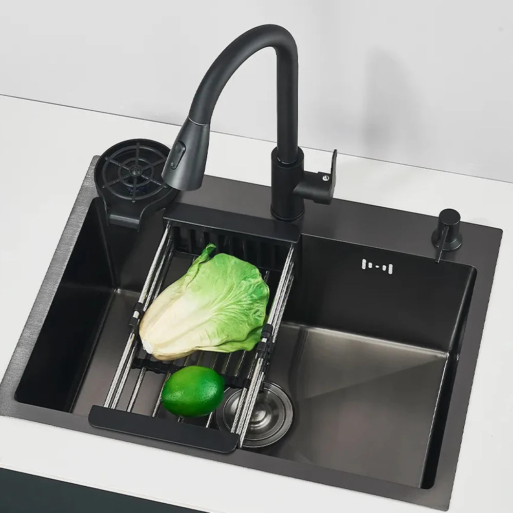 Stainless Steel Kitchen Sink With Integrated Faucet