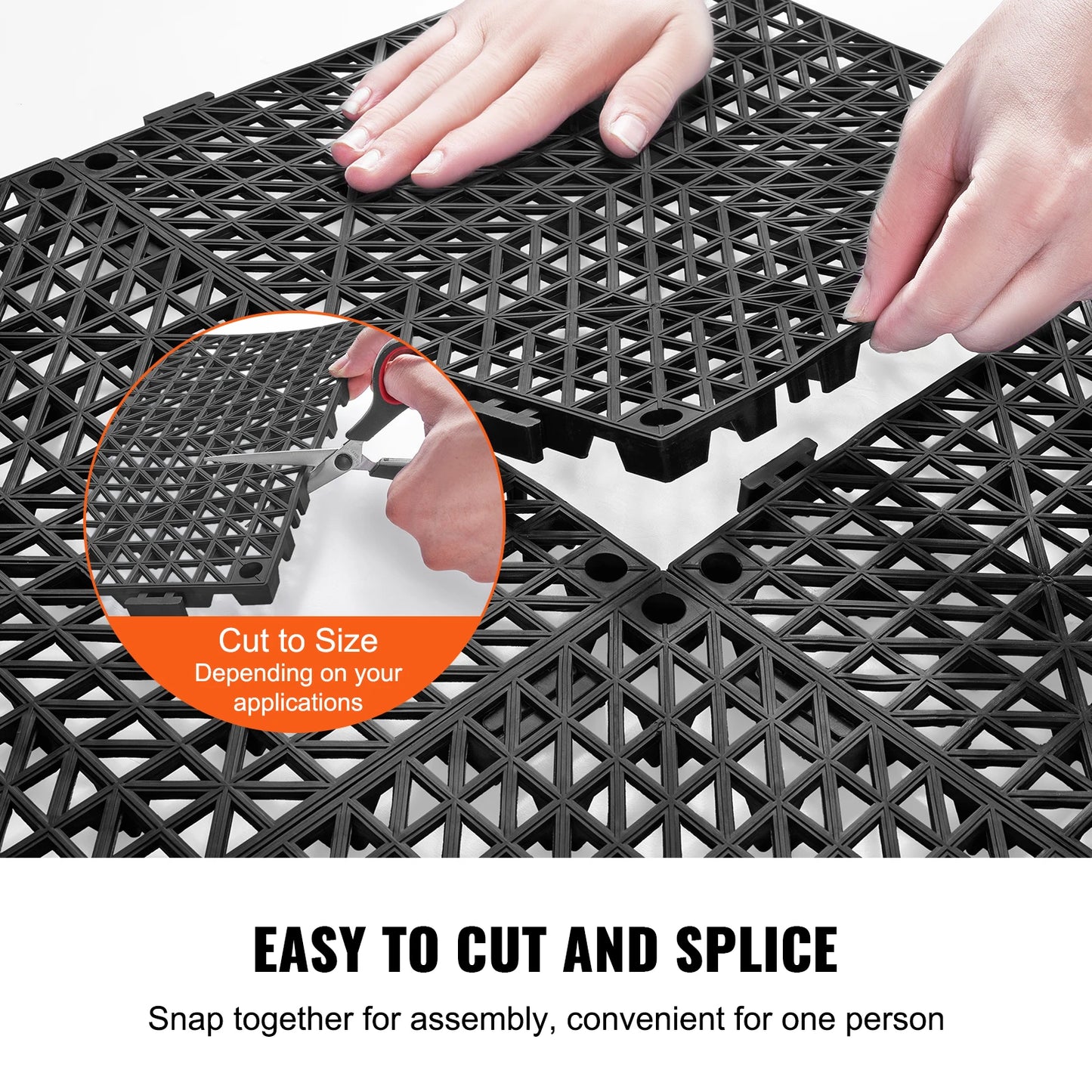 SucceBuy Interlocking PVC Drainage Floor Tiles Non Slip