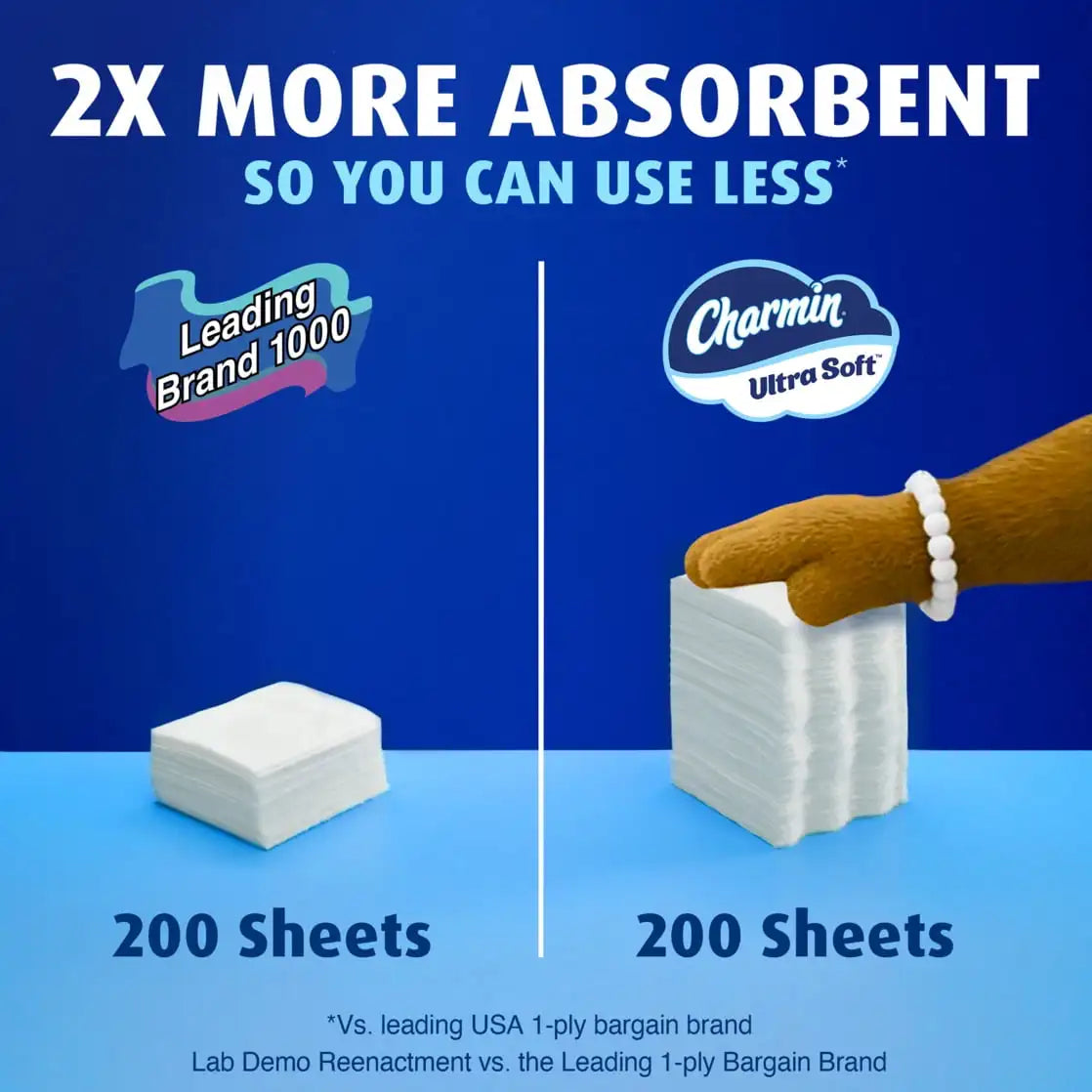 Ultra Soft 2 Ply Toilet Paper 12 Mega Rolls