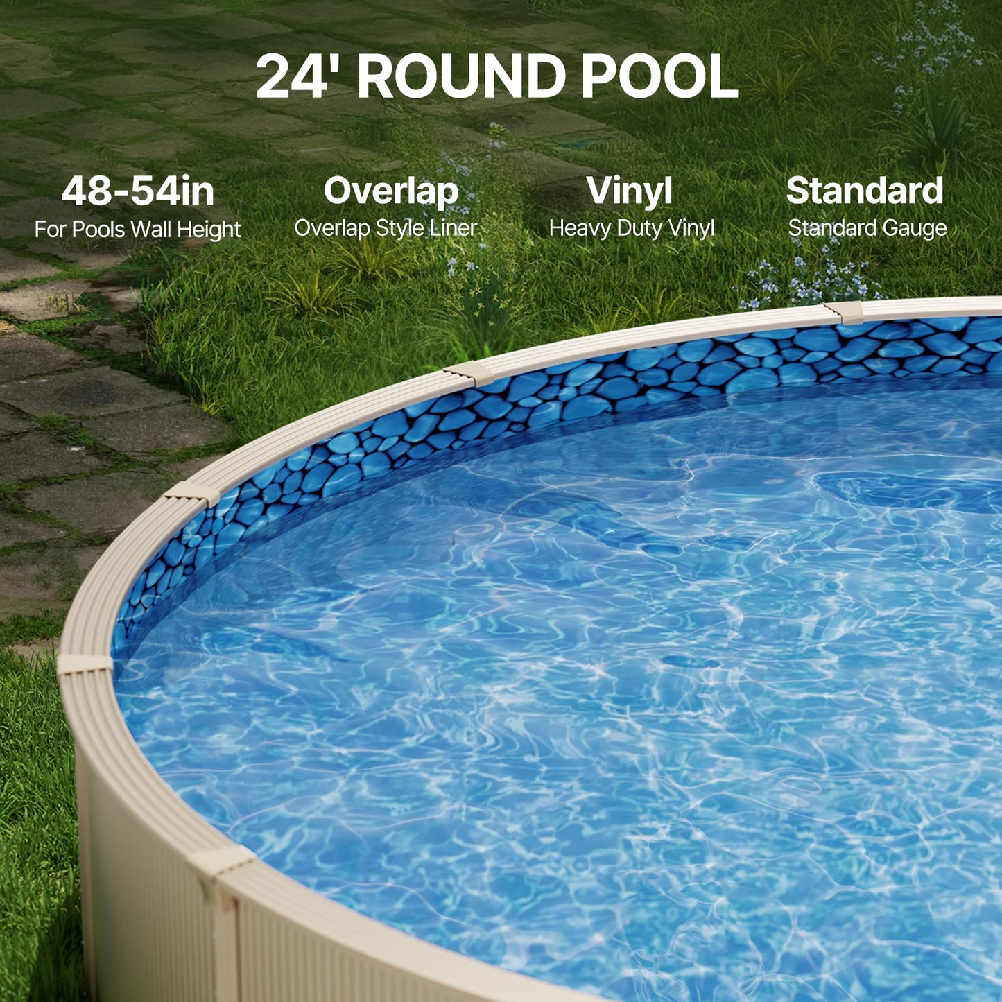 SucceBuy Round Above Ground Pool Liner