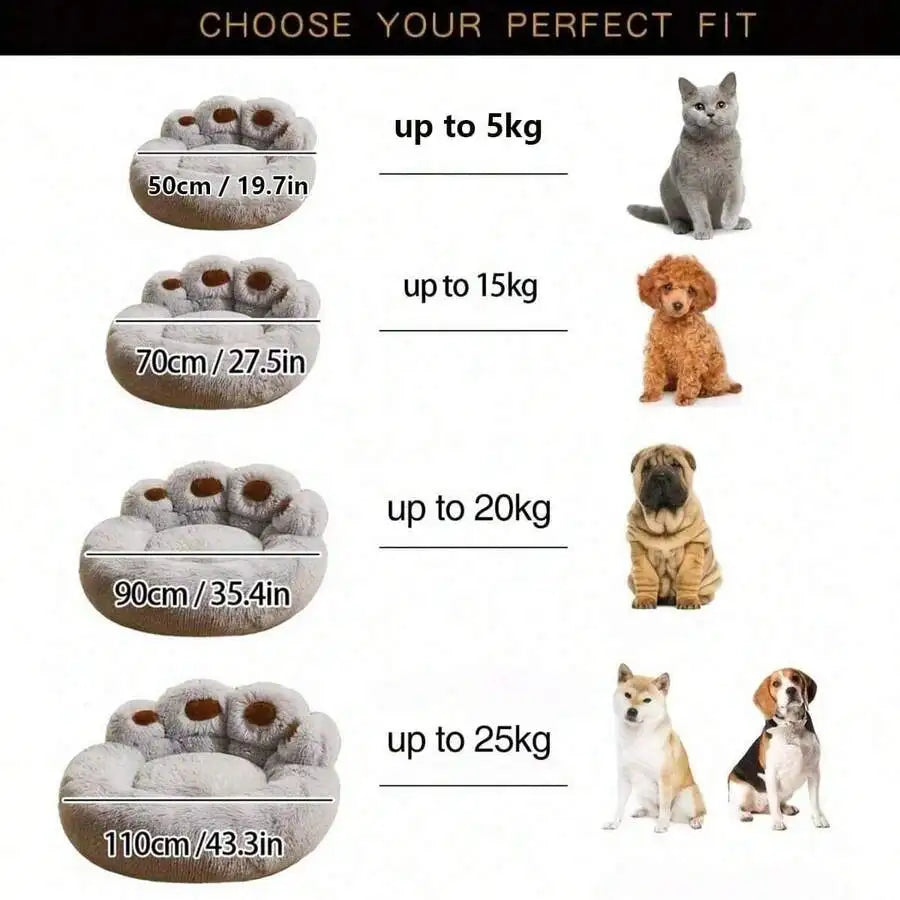 Calming Faux Fur Donut Dog Bed