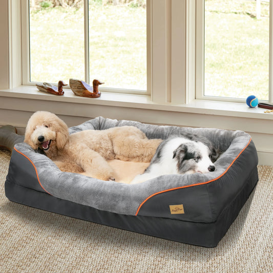 Bingopaw Fleece Dog Bed With Washable Waterproof Cover