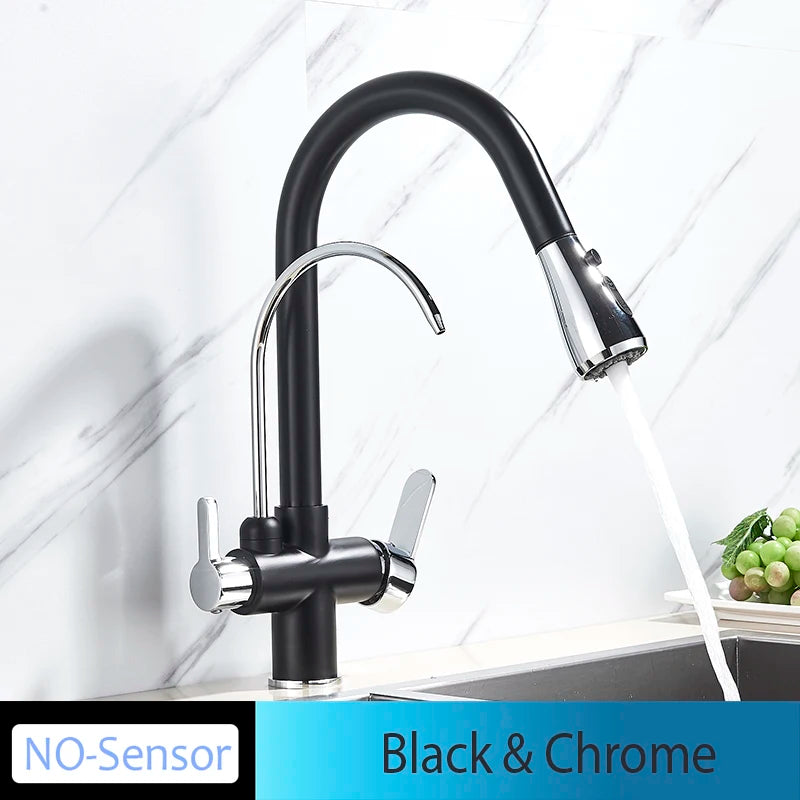 Onyzpily Kitchen Faucet Pull Out Dual Handle